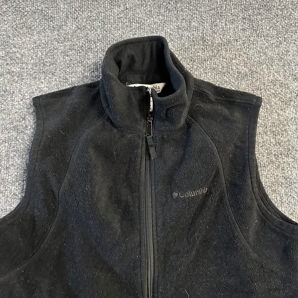Columbia Vest Womens Size M Black Fleece Full Zip Lightweight Gorpcore Outdoor
